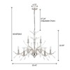 LLHZSY 9-Lights Farmhouse Retro Tree Branch Crystal Chandelier Candle-Style Pendant Light Fixture-Bronze/Nickel - 3 of 4