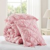 AENKYO Full/Queen Comforter Set, 3-Piece Puffy Embroidery Bedding with Textured Floral Quilting & Elastic Ruching Design - 4 of 4