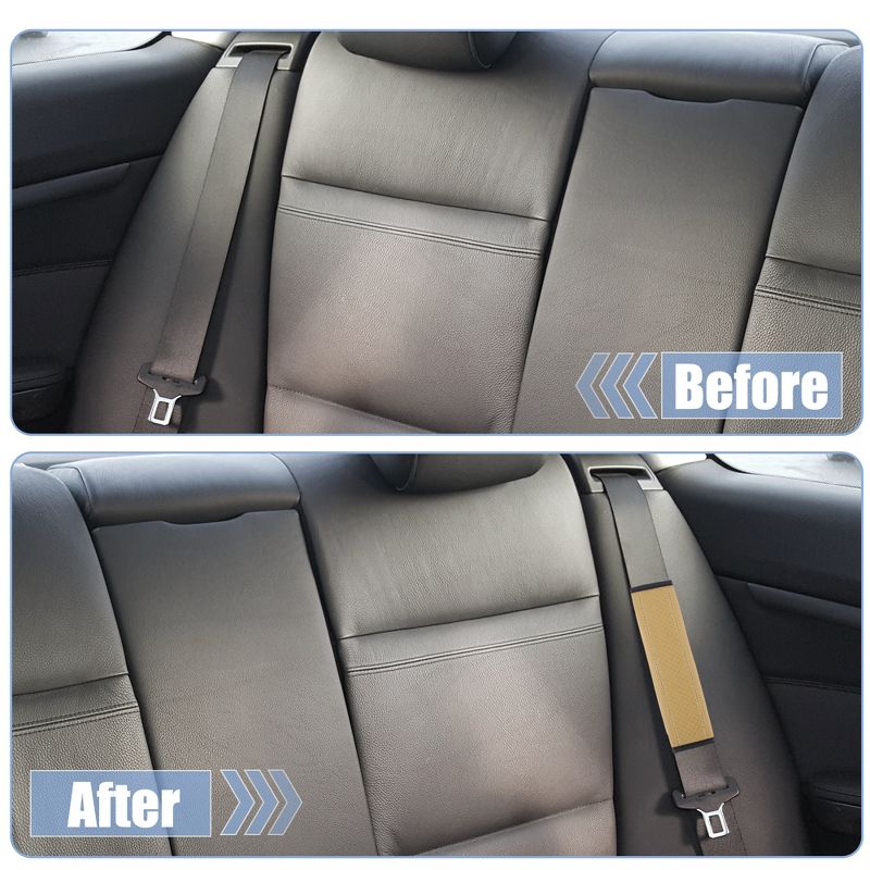 Unique Bargains 4pcs Microfiber Leather Car Seat Belt Shoulder Pad Mat Cover, 2 of 7