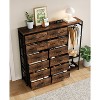 TackView 16-Drawer Dresser with Clothes Rack  Tall Fabric Storage Organizer for Bedroom, Closet, Living Room Entryway - 4 of 4