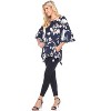 Women's Floral Printed Blanche Tunic Top with Pockets - White Mark - 2 of 3