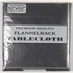 Carnation Home Fashions Vinyl Tablecloth with Polyester Flannel Backing - 52"x52" - 1 of 3