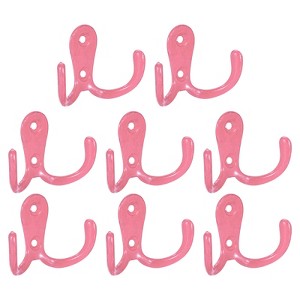 Unique Bargains Wall Zinc Alloy Double Prong Retro Hooks for Hanging - 1 of 4