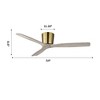 Parrot Uncle 54" Modern Flush Mount Ceiling Fan with Remote - 3 of 4
