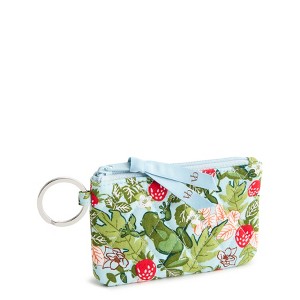 Vera Bradley Women's Outlet Cotton Zip ID Case Frogberry Garden