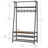 31.5''Coat Rack, 3-in-1 Hall Tree with Shoe Bench - 2 of 4
