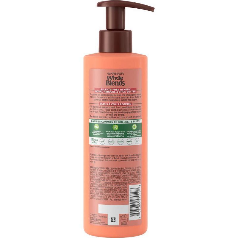 Garnier Whole Blends Sulfate Free Remedy Hibiscus and Shea Shampoo Dry Curls - 12 fl oz, 2 of 11
