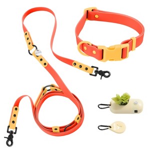 THE LICKER STORE Luna 8FT Adjustable 6-in-1 Waterproof Hands-Free Leash and Collar with LED Flashlight, Bag Dispenser, and Poop Bag Holder - 1 of 4