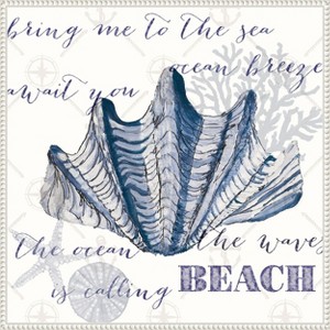 Amanti Art Indigo Ocean Treasures IV by Gina Ritter Framed Canvas Wall Art - 1 of 4