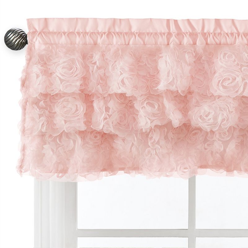 Sweet Jojo Designs Window Valance Treatment 54in. Rose Pink, 4 of 7