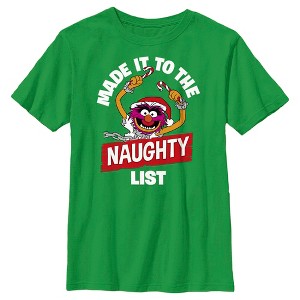 Boy's The Muppets The Animal Made it to the Naughty List T-Shirt - 1 of 4