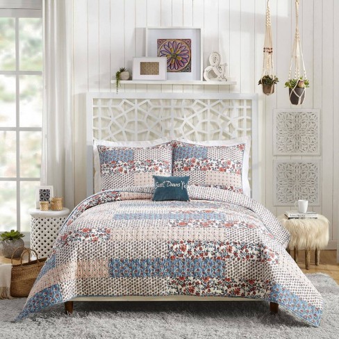 Twin Tallulah Quilt Blue/white/terracotta - Jessica Simpson : Target