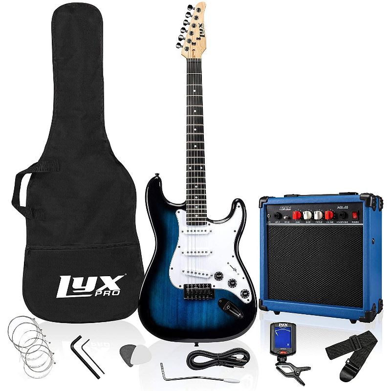 LyxPro 39" Stratocaster Electric Guitar Beginner Kit, 1 of 9