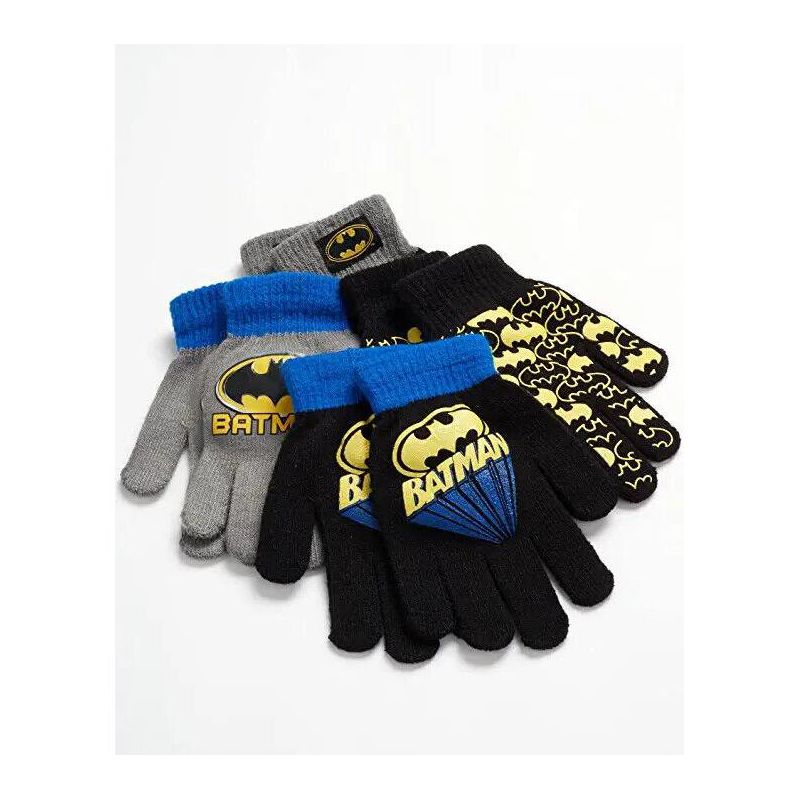 DC Comics Batman Boys 4 Pack Mittens or Gloves, Kids Ages 2-7, 4 of 6