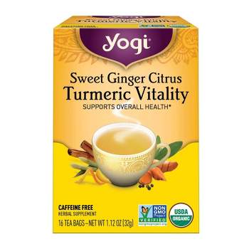 Yogi Sweet Ginger Citrus Turmeric Vitality Tea - 16ct