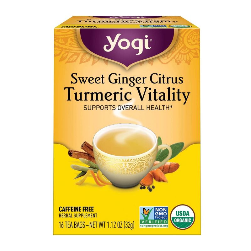 Yogi Sweet Ginger Citrus Turmeric Vitality Tea - 16ct, 1 of 6