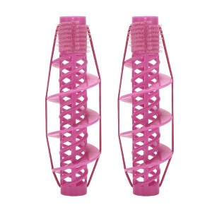 Unique Bargains Women's Heatless Voluminous Hair Roller 5.08"x1.57" Rose Red 2pcs - 1 of 4