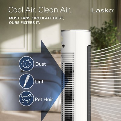 Lasko 40 12H Timer Remote Control Oscillating Tower Fan