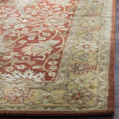 Heirloom Rust & Gold Tufted Wool 6x9 Area Rug
