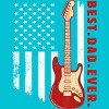 Men's Design By Humans Best Dad Ever Guitar and Flag By MINHMINH T-Shirt - 2 of 2