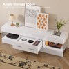 Bestier Black High Gloss TV Stand for TV up to 65" LED Television Entertainment Center Modern TV Cabinet with Storage Drawers - 4 of 4