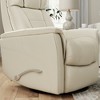 Global Home Bentley Leather Swivel Glider Recliner with Manual Adjustable Headrest & Footrest - 4 of 4