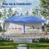 10x20 Heavy Duty Pop Up Canopy with 2 Sidewalls, Portable Roller Bag, Adjustable Height, Includes Weight Bags, Stakes & Ropes - 3 of 4