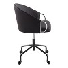 TiramisuBest Contemporary Black Faux Leather Task Chair, Adjustable, 4 - Star Base, Indoor Use - 2 of 4