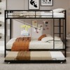 SeaCamel Full Size Square Tube Iron Bunk Bed - Safety Rails, Modern Minimalist, Easy Assembly - 2 of 4