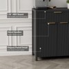 Gikpal Fluted Sideboard, Wooden Storage Cabinet with Adjustable Shelves, Entryway Table, Floor Storage Cabinet Cupboard for Kitchen, Living Room - 4 of 4
