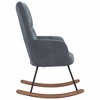 CLIHOME Modern Compact 30.7" Wide Velvet Rocking Chair,Ergonomic Rocker with Steel Frame & Rubber Wood Legs,Plush Accent Chair for Living Room - 3 of 4