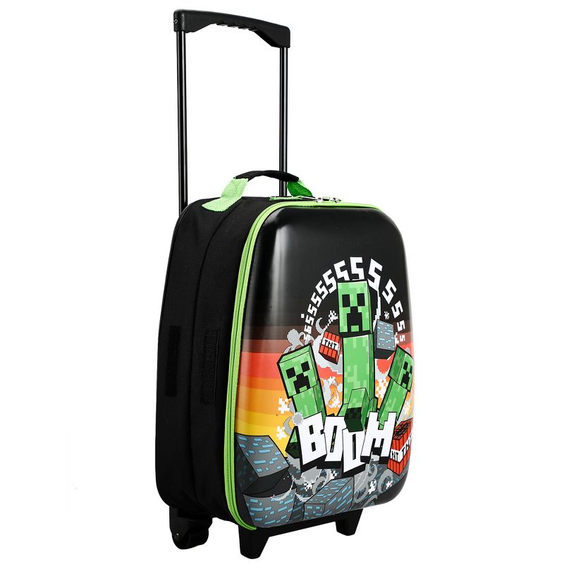 Minecraft Collapsible 16" Hard Case Youth Rolling Luggage, 3 of 7