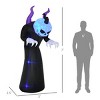 SEVOBAL Party Decorations Accessories Halloween Inflatables Decor Outdoor Giant Pumpkin Ghost Halloween Blow Up Decor Outdoor, Black, 36"*30"*84" - 3 of 4