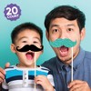 Big Dot of Happiness Colorful New Year Photo Booth Props Kit 2026 New Year's Eve Party, Blue, Green, Pink, Purple NYE Decor - 20 Ct Selfie Prop Sticks - 3 of 4