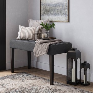 California Fabric Tufted Bench - CorLiving - 1 of 4