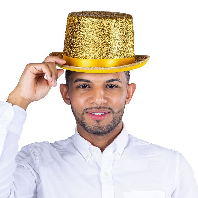 Dress Up America Shiny Top Hat for Adults, 2 of 3