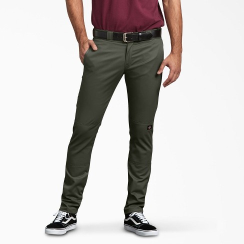 Dickies Skinny Fit Double Knee Work Pants, Olive Green (og), 36x32 : Target