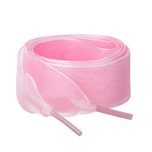 INSPIRE CHIC Sneakers Flat Snow Yarn Wide Transparent Shoe Laces 1" Width 2 Pairs - 1 of 4