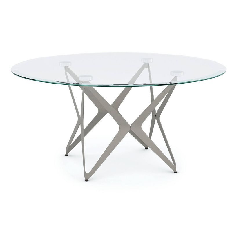 Braylyn Round Glass Top Contemporary Coffee Table Champagne - miBasics, 6 of 7