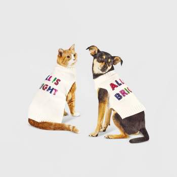 All is Bright Dog and Cat Sequin Sweater - Cream - Wondershop™