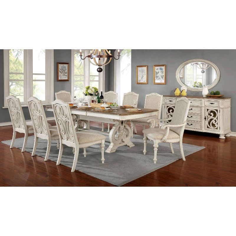 Bernerd Pedestal Base Extendable Dining Table White - HOMES: Inside + Out, 4 of 7