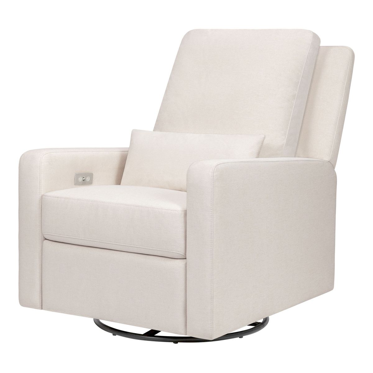 Babyletto Sigi Electronic Recliner and Swivel Glider with USB port - Performance Cream Eco-Weave