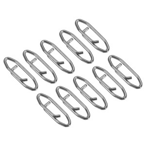 Unique Bargains Stainless Steel Quick Lock Design Swivel Connector Fishing Snaps 100 Pcs - 1 of 4