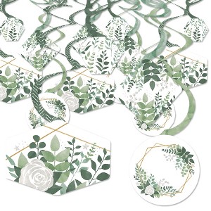 Big Dot of Happiness Boho Botanical - Greenery Party Hanging Decor - Party Decoration Swirls - Set of 40 - 1 of 4