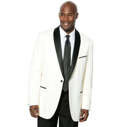 Big and tall white dinner jacket sale