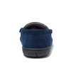Lands' End Men's Flannel Lined Suede Slip On Moccasin Slippers - 4 of 4