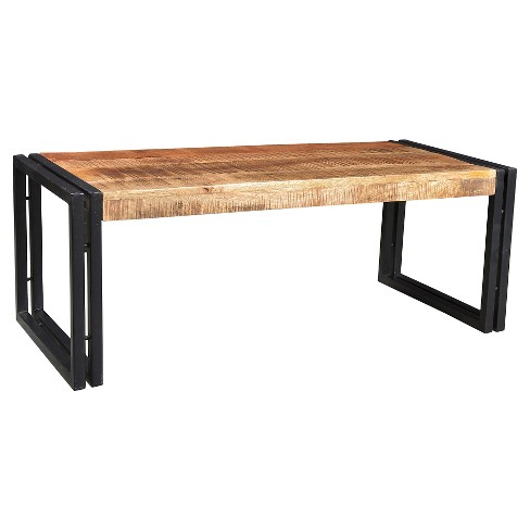 42" Handcrafted Reclaimed Wood Coffee Table Natural - Timbergirl : Target