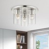 Livex Lighting Zurich 3 - Light Flush Mount in  Brushed Nickel - 4 of 4