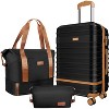 Musment 20 Inch Expandable Carry-on Suitcase Set 3 Piece Carry On Hardside Luggage with TSA Lock Spinner Wheels - 2 of 4