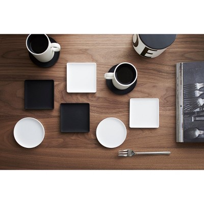 White Square Silicone Coasters Set of 6